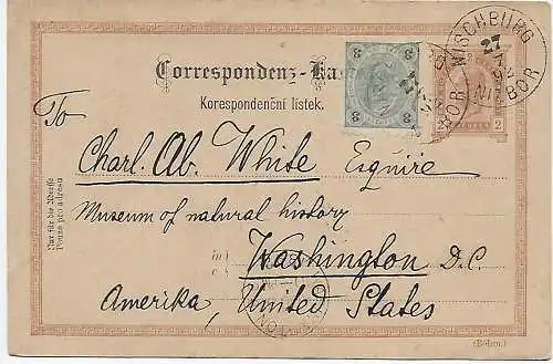 Nishburg vers Washington/USA, 1892
