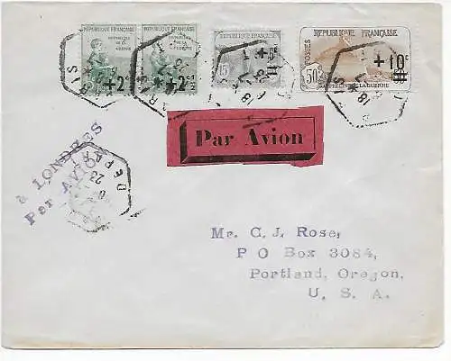 Aéroport Paris 1923 par Londres à Portland/Oregon