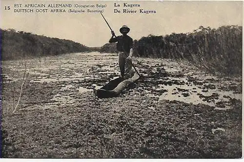 Ansichtskarte Belgisch Kongo, Besetzung DOA, 1920: La Kagera