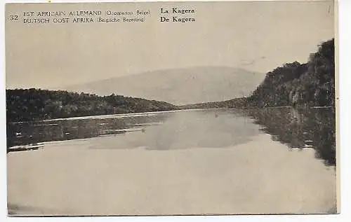 Ansichtskarte Belgisch Kongo, Besetzung DOA, 1920: La Kagera #32