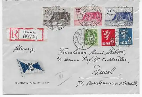 Inscrivez-vous Skarsvag 1935 à Bâle, Nordkapp, Hambourg-Amérique ligne, 159/161
