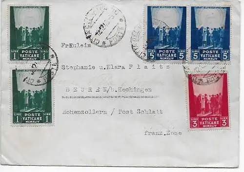 Vatican Post Roma après Beuren b. Hechingen, 1946