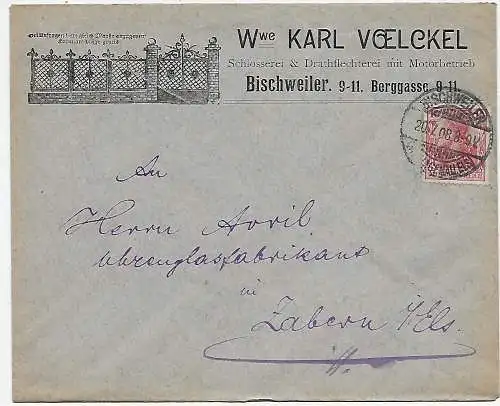 Bischweiler, Schlosserei 1908 nach Zabern