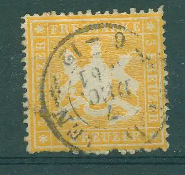 WUERTTEMBERG 1861 Nr 17y gestempelt (227042)