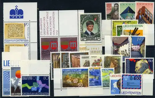 LIECHTENSTEIN Lot aus 1979-1987 postfrisch (106394)