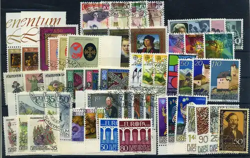 LIECHTENSTEIN Lot aus 1984-1986 gestempelt (106424)