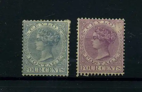 CEYLON 1872 Nr 45+46 gestempelt (111958)