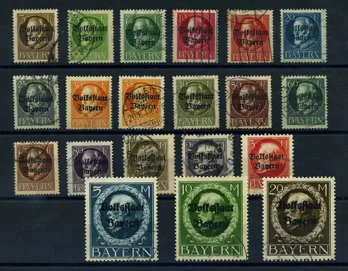 BAYERN 1919 Nr 116-135A gestempelt (109707)