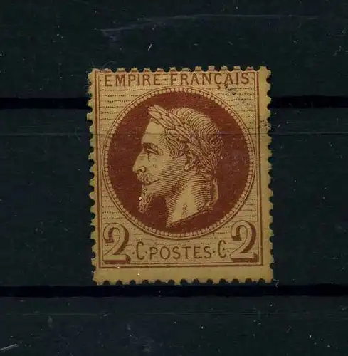 FRANKREICH 1862 Nr 25 Haftstelle/Falz (112527)