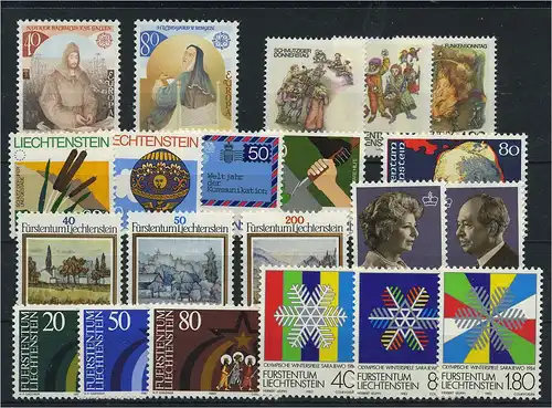 LIECHTENSTEIN Lot aus 1983 postfrisch (119100)