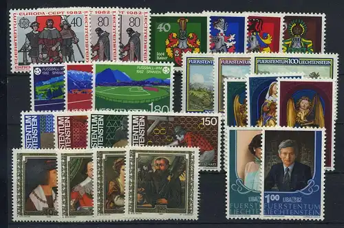 LIECHTENSTEIN Lot aus 1982 postfrisch (119101)