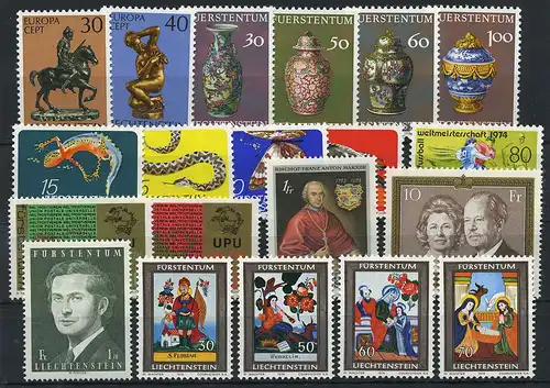 LIECHTENSTEIN Lot aus 1974 postfrisch (119109)