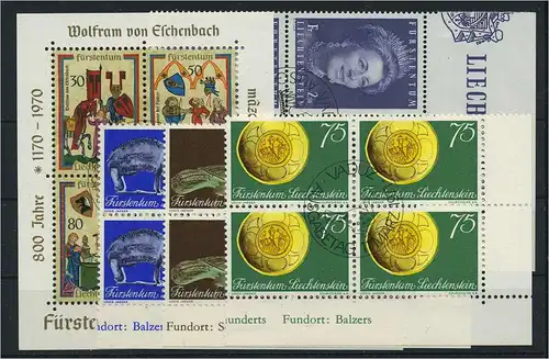 LIECHTENSTEIN Lot aus 1970-1971 gestempelt (119130)