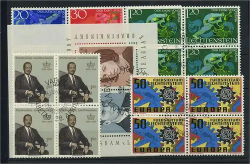 LIECHTENSTEIN Lot aus 1966-1967 gestempelt (119138)