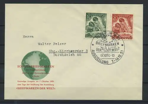 BERLIN 1951 Nr 80-81 ERSTTAGSBRIEF (119411)