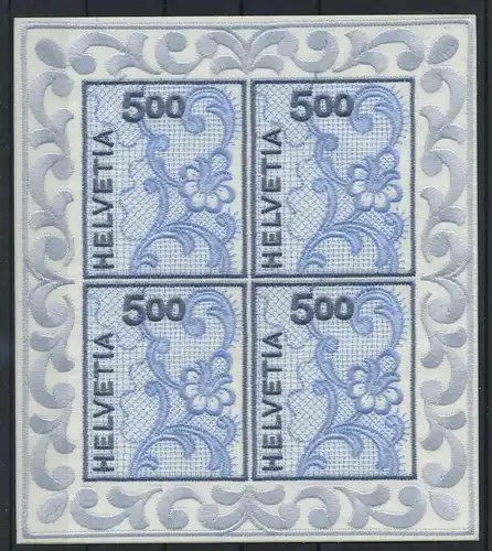 SCHWEIZ 2000 Nr 1726 Stickerei-Kleinbogen postfrisch (119493)