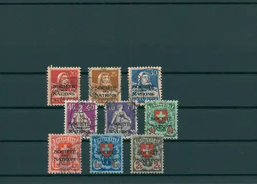 SCHWEIZ SDN 1924 Nr 16-25 gestempelt (200323)