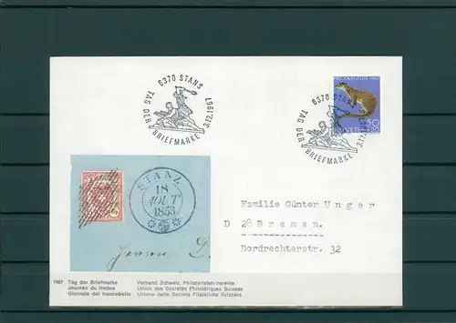 TAG DER BRIEFMARKE 1967 Beleg siehe Beschreibung (201309)