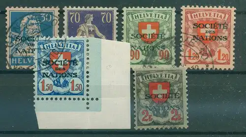 SCHWEIZ SDN 1924 Nr 19-25z gestempelt (229970)