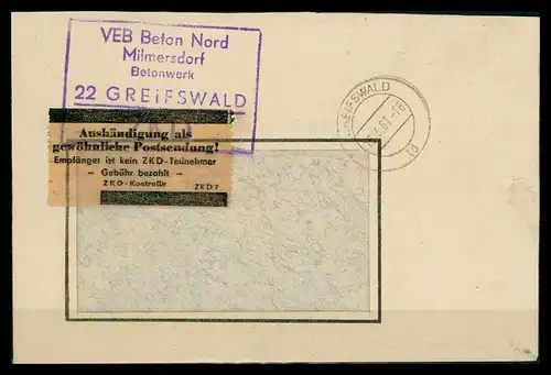 DDR ZKD Dienstbrief 1967 siehe Beschreibung (205666)