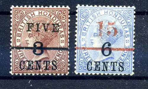 BRIT. HONDURAS 1891 Nr 29-30 ungebraucht (219944)