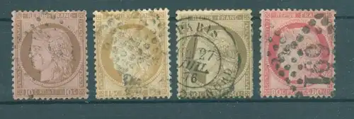 FRANKREICH 1872 Nr 52-55 gestempelt (223660)