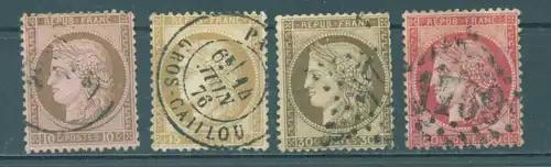 FRANKREICH 1872 Nr 52-55 gestempelt (223661)