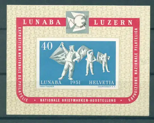 SCHWEIZ 1951 Bl.14 postfrisch (223969)