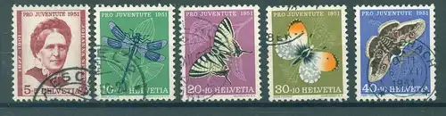 SCHWEIZ 1951 Nr 561-565 gestempelt (225676)