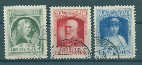 LIECHTENSTEIN 1929 Nr 90-92 gestempelt (226739)