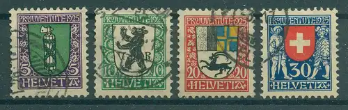 SCHWEIZ 1925 Nr 214-217 gestempelt (228584)