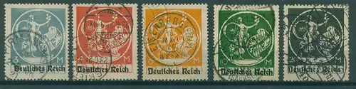 DEUTSCHES REICH 1920 Nr 134-138I gestempelt (228734)