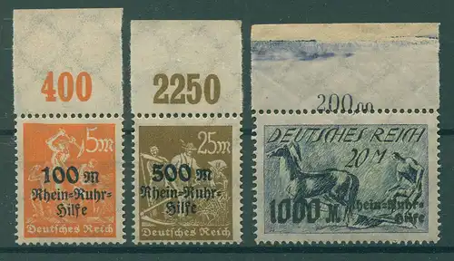 DEUTSCHES REICH 1923 Nr 258-260 postfrisch (228762)