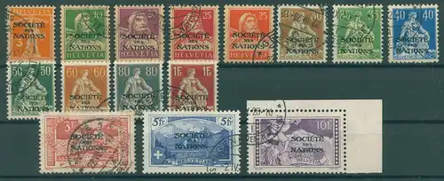 SCHWEIZ 1922 Nr SDN1-15 gestempelt (229977)