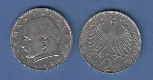 Bundesrepublik Kursmünze 2 Mark Max Planck 1970 G