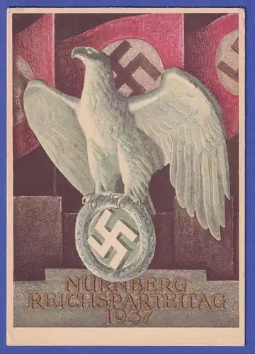 Dt. Reich 1937 NS-Propagandakarte Reichsparteitag So.-O Nürnberg