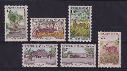 Obervolta Burkina Faso 1962 Jagd und Tourismus Mi.-Nr. 102-107 postfrisch **