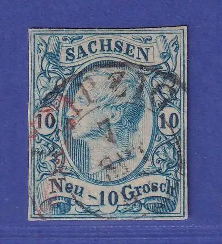 Sachsen 1856 König Johann I. 10 Neugroschen  Mi.-Nr. 13 a  gestempelt