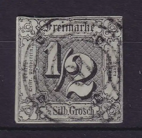 Thurn und Taxis 1/2 Silbergroschen 1852 Mi.-Nr. 3 gestempelt