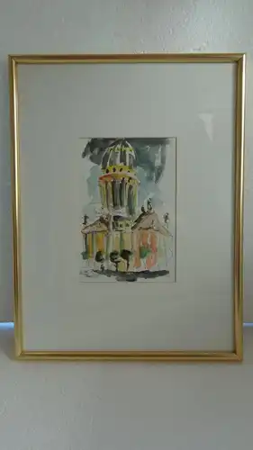 AQUARELLBILD BERLINMOTIV Wechselbilderrahmen(2) 41x31cm, sehr neuwertig