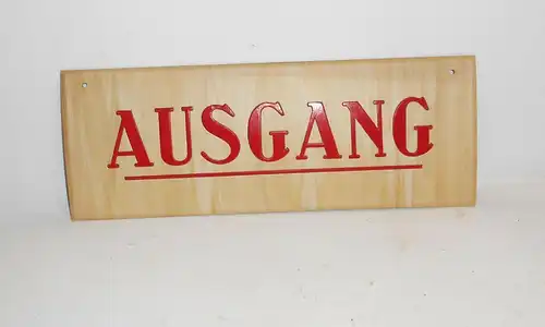 Tolles Vintage Pappschild AUSGANG Retro 1950er Hinweisschild Retro Deko NOS !