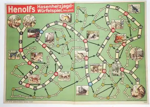 Henolfs Hasenhetzjagd Würfelspiel Kurt Dietrich Dresden um 1940 er 50er