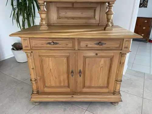 Gründerzeit Aufsatzkommode Vitrinenschrank B1832