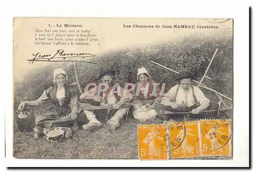 Les chansons de Jean rameau Cartes postales La moisson TOP