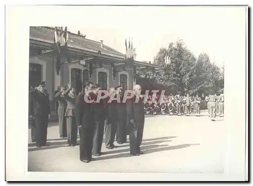 PHOTO Voyage officiel de Mr le President de la Republique en Savoie Mai 1947 Auriol a Evian Gare