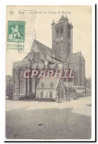 Gand Gent Cartes postales Le Chevet de l&#39eglise St Nicolas