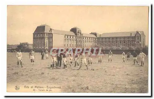 Arts et Metiers Cartes postales Erquelines (Belgique) Terrain de jeu (football soccer) TOP