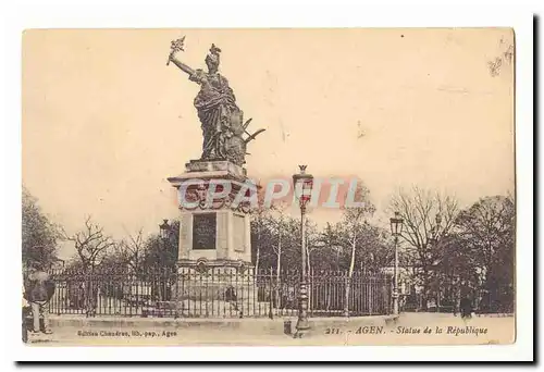 Agen Cartes postales Statue de la Republique