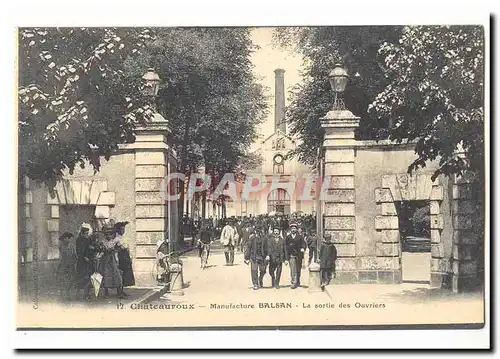 Chateauroux Cartes postales Manufacture Balsan La sortie des ouvriers TOP