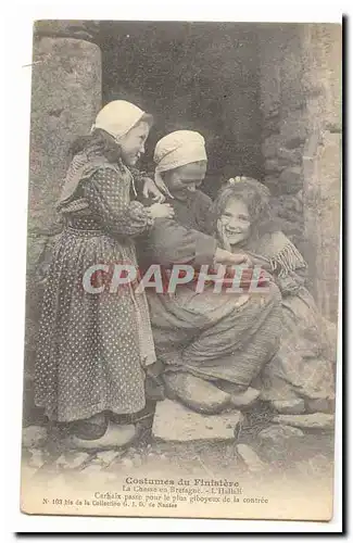 Costumes du Finistere Cartes postales La chasse en Bretagne L&#39hallali Carhaix passe pour les plus giboyeux de